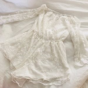 Sabo skirt white floral romper!